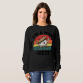 Sweatshirt Funny Smores Camping Je suis un chaud Mess Camper (Devant entier)