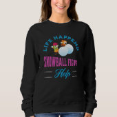 Sweatshirt Funny Snowball combat hiver (Devant)