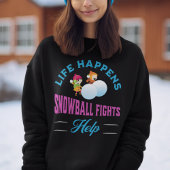 Sweatshirt Funny Snowball combat hiver