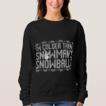 Sweatshirt Funny Snowman Ugly Christmas Sweater Party<br><div class="desc">Funny Snowman Ugly Christmas Sweater Party</div>