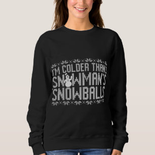 Sweatshirt Funny Snowman Ugly Christmas Sweater Party