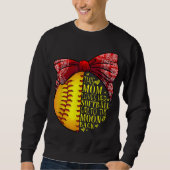 Sweatshirt Funny Softball Cadeau Maman Femmes Pitcher Catcher (Devant)