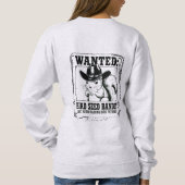 Sweatshirt Funny Squirrel Wanted Poster | Bird Seed Bandit Co (Dos)