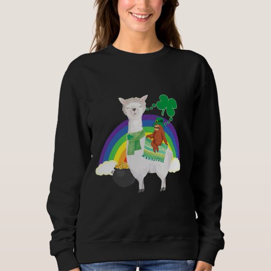 Sweatshirt Funny St Patrick S Day Lucky Sloth (Devant)