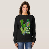 Sweatshirt Funny St Patrick S Day Tricot Gnomes Seamstress (Devant entier)