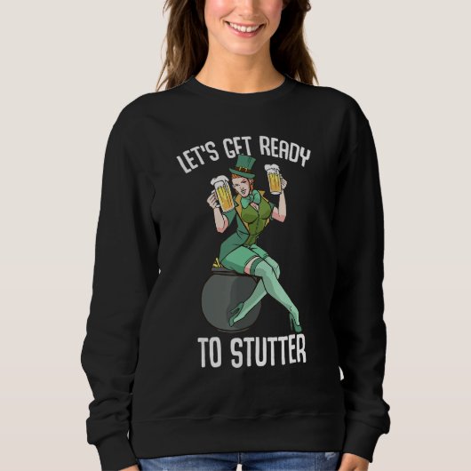 Sweatshirt Funny St Patrick's Day Accessoires Lire (Devant)