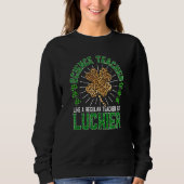 Sweatshirt Funny St Patrick's Day Science enseignant mignonne (Devant)