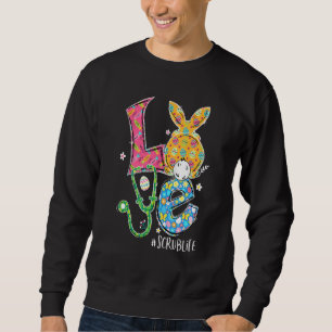 Sweatshirt Funny Stethoscope Amour Scrub Vie Infirmière Bunny