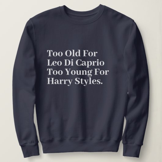 Sweatshirt Funny Stylish Custom Minimal Monogramme Marine Ble (Design devant)