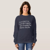 Sweatshirt Funny Stylish Custom Minimal Monogramme Marine Ble (Devant entier)