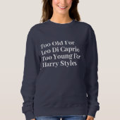 Sweatshirt Funny Stylish Custom Minimal Monogramme Marine Ble (Devant)