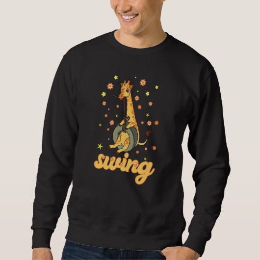 Sweatshirt Funny swinging giraffe for a the swing and giraffe (Devant)