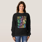 Sweatshirt Funny THIS IS MY HIPPIE SIXTIES COSTUME Groovy 60' (Devant entier)