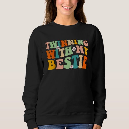 Sweatshirt Funny Twin Matching Twins Day Friend Twinning With (Devant)