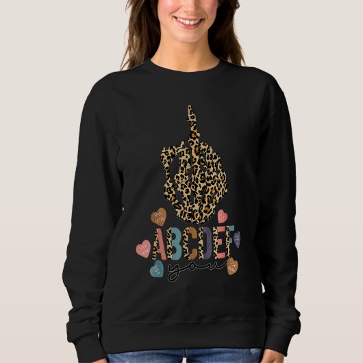 Sweatshirt Funny Valentines Day Hearts Abcde Fu (Devant)