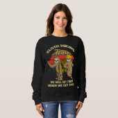 Sweatshirt Funny Vintage Sloth Randonnée Team Sloth (Devant entier)