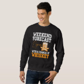 Sweatshirt Funny Weekend Forecast Cigars And Whiskey (Devant entier)