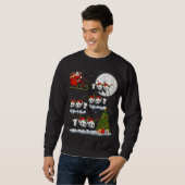 Sweatshirt Funny Xmas Éclairage Arbre Père Noël équitation Pa (Devant entier)