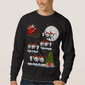 Sweatshirt Funny Xmas Éclairage Arbre Père Noël équitation Pa (Devant)