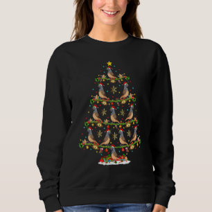 Sweatshirt Funny Xmas Lighting Père Noël Quail Bird Christmas