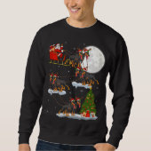 Sweatshirt Funny Xmas Lighting Tree Père Noël équitation Dobe (Devant)