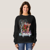 Sweatshirt Funny Xmas Lighting Tree Père Noël Riding Sphynx C (Devant entier)