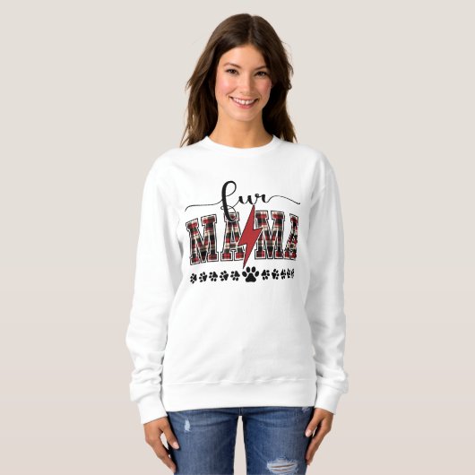 Sweatshirt Fur Mama Plaid  (Devant entier)