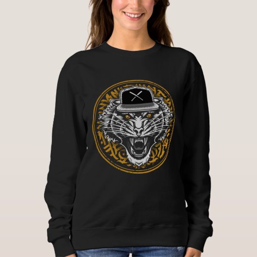 Sweatshirt Furious Tiger Wearing a Snapback (Devant)