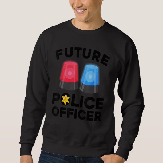 Sweatshirt Futur Agent De Police Pour Enfants Garçons Filles (Devant)