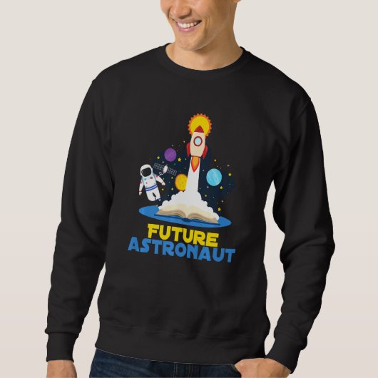 Sweatshirt Futur Astronaut Space Rocket Nebula Telescope Spa (Devant)