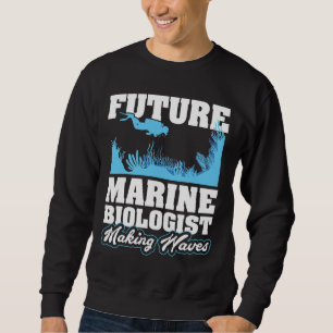 Sweatshirt Futur biologiste marin faisant des vagues