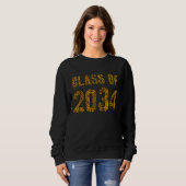 Sweatshirt Futur Graduation Class Of 2034 Empreinte de léopar (Devant entier)