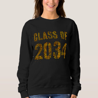 Sweatshirt Futur Graduation Class Of 2034 Empreinte de léopar