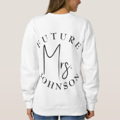 Sweatshirt Futur Mme Custom Fiançailles Cadeau tendance Crewn (Dos)