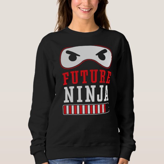 Sweatshirt Futur Ninja Mercenaire Shuriken Kunai Shinobi Ninj (Devant)