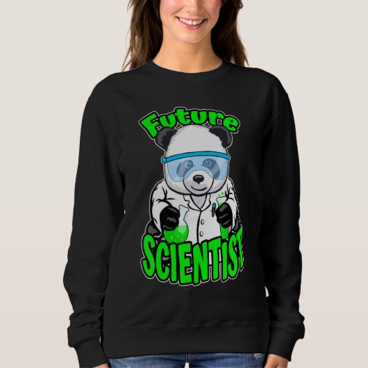 Sweatshirt Futur scientifique Cute Panda Bear Stem Science Ge (Devant)