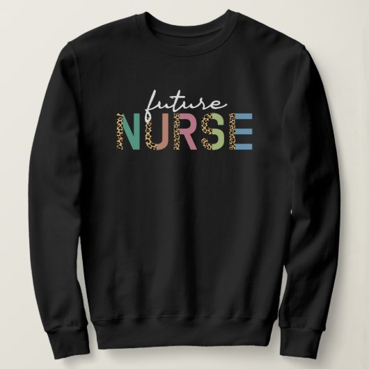 Sweatshirt Future infirmière Cheetah Leopard | Infirmière en (Design devant)