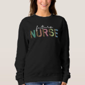 Sweatshirt Future infirmière Cheetah Leopard | Infirmière en (Devant)