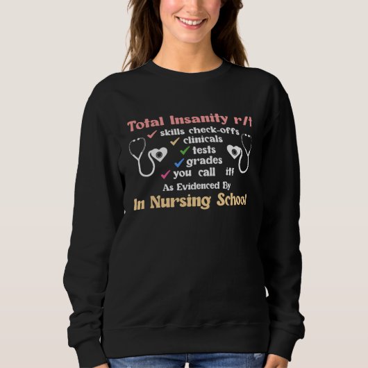 Sweatshirt Future Infirmière Pour Être Étudiante Infirmière E (Devant)