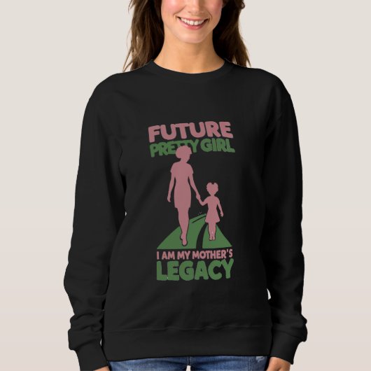 Sweatshirt Future Jolie Fille Première Sororité Noire 08 (Devant)