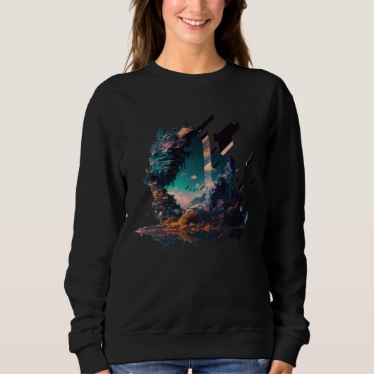 Sweatshirt Futuristic City of Japan (Devant)