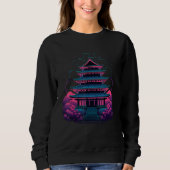 Sweatshirt Futuristic Synthwave Temple (Devant)