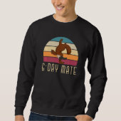 Sweatshirt G Day Mate Platypus Aussie Animal Retro Australie (Devant)