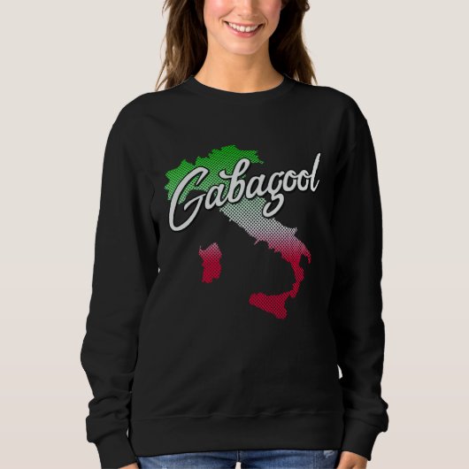Sweatshirt Gabagool with Italian Map with Italy Flag Colors (Devant)