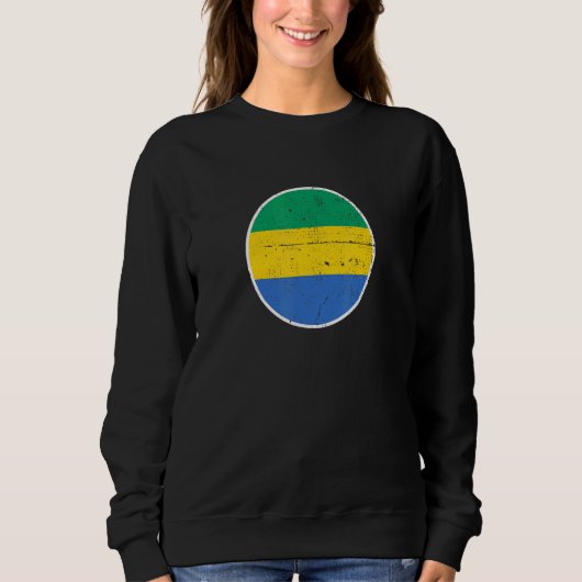Sweatshirt Gabon Drapeau gabonais fier (Devant)