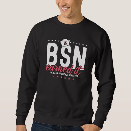 Sweatshirt Gagné Il Infirmière Bsn Rn Bacheliers De Science E (Devant)