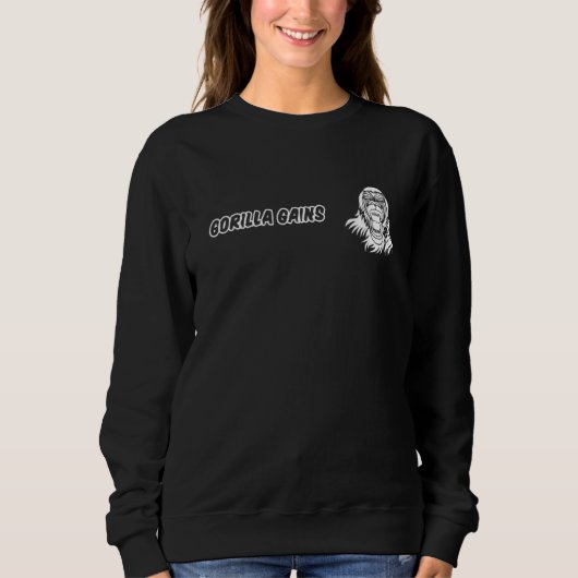 Sweatshirt Gains de Fitness de Gorille (Devant)