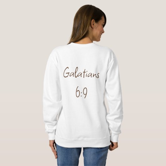 Sweatshirt Galates 6:9 Récolte Automne Automne Chute Merci Ci (Dos entier)