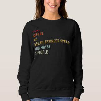 Sweatshirt Gallois Springer Spaniels Retro Chien Et Café