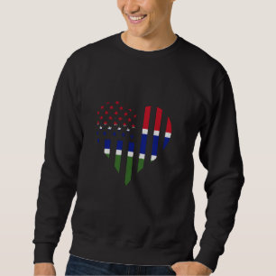Sweatshirt Gambie Drapeau Amérique USA Heart Gambian Pride Ga